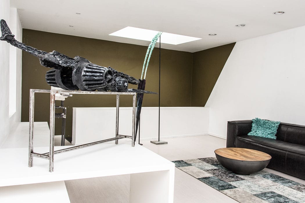 Kunstwerk in de galerij van Villa Bellevue